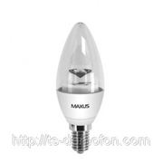 LED лампа Maxus C37 4W(300lm) 5000K 220V E14 AL
