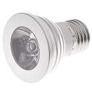 Светодиодная лампа с цоколем E27 3Вт RGB с пультом Д/У (85~265В) фото