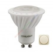 LED лампа диммирумая Civilight (Сивилайт) 6W(300Lm) GU10 WP01T6 ceramic dimmable фото