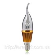 Светодиодная лампа E14 3 Ватт лед лампочка цвет теплый белый