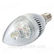 Светодиодная лампа с цоколем E14 2.8Вт 280 Люмен 3-LED 6500К (85~260В) фото
