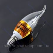 Лампа светодиодная, энергосберегающая “свеча“ E14, 3.2W, 220V, 3 SMD фотография