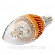 Светодиодная лампа с цоколем E14 2.8Вт 280 Люмен 3-LED 3500К (85~260В) фото