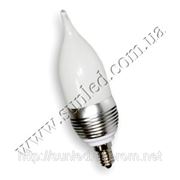 Лампа светодиодная E14-3W candle (warm white) фото