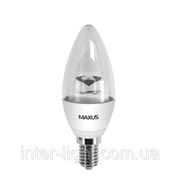 Светодиодная лампа MAXUS C37 CL-C 4W 5000K E14 фотография