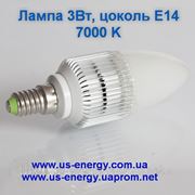 Светодиодная лампа с цоколем E14 3Вт 260-Люмен 7000K (85~265В) фото