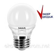 LED лампа Maxus G45 5w(450lm) 4100К 220v E27 CR фотография