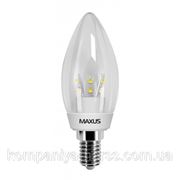 LED лампа Maxus C37 3w(300lm) 3000К 220v E14 CR фото