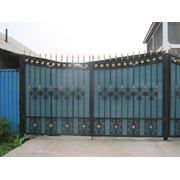 Ворота распашные с калиткой в Алматы фото