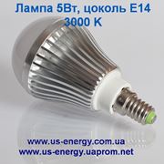 Светодиодная лампа с цоколем E14 5Вт 450-500 Люмен 3000-3500K (100-240В)