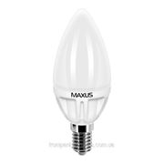 LED лампа Maxus C37 CL-F 4W(350lm) 3000K 220V E14 CR фото
