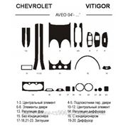 Chevrolet AVEO 04' - ... Светлое дерево, темное дерево, темный орех, черный, синий, желтый, красный фото