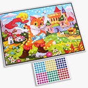Мозаика гелевая "Рыжий кот", 19х26 см., "Любимая сказка", М-8810