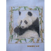 Вышитая картина “Панда“ фото