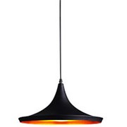 Светильник подвесной лофт GSMIN Loft Direct железный 36 см. (Черный)