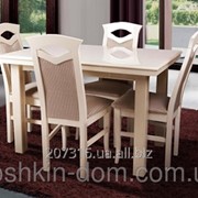 Комплект обеденный Европа слоновая кость из натурального дерева -стол + 4 стула фото