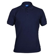 Рубашка-поло с коротким рукавом темно-синяя (S, Темно-синий)