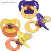 Пустышка латексная ортодонтическая, от 0 мес., цвета МИКС, набор 2 шт. фото