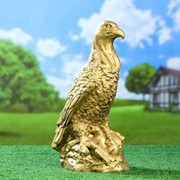 Садовая фигура "Орёл в гнезде", золото, керамика, 50 см