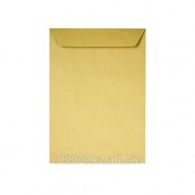 Конверт вертикальный, формат С4, размер 229*324 мм, желтый, отрывная лента