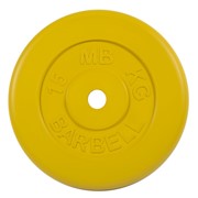 Диск обрезиненный d26мм MB Barbell MB-PltC26-15 15 кг желтый фото