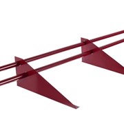Снегозадержатель трубчатый стальной L= 1 м, Цвет: красно-бордовый, для кровли из металлочерепицы фотография
