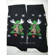Мужские новогодние носки с приколом теплые олень фото