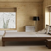 Кровать двуспальная деревянная Air бук