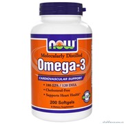 Капсулы Рыбий жир NOW Omega-3 200 гелевых капсул