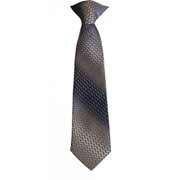 Детский галстук серый с узором на резинке 5006