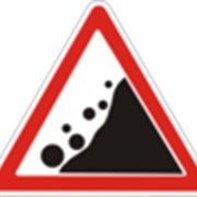 Дорожный знак Падение камней 1.16 ДСТУ 4100-2002 фото