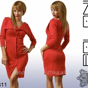 Модное женское платье красный цвет фото