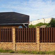 Двухсторонний бетон. забор комбинированный