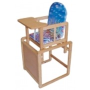 Стульчик для кормления детский, трансформируется в столик и стульчик, или делается высоким для кухонного стола. Произведено из древесины сосна, производитель Украина. фото