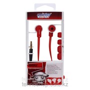 Внутриканальные наушники SmartBuy® Noodle, плоский кабель,3 пары вкладышей, красный SBE-190010/240