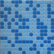 Blue glass mosaic in 2 colors фото