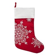 Носок для подарков «Снежинки», красный