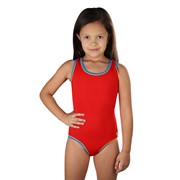 Купальник для плавания SHEPA слитный детский, 001, Красный, 152 фото