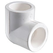 Угольник, полипропиленовый, ПП, 32, 90 градусов, РУ10/25, белый фото