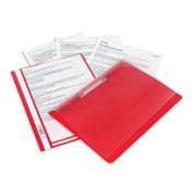 Папка-скоросшиватель Bantex с прозрачным верхним листом, А4, красная фото