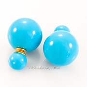 Серьги - шарики ''Dior'' (синие) 216552(5)