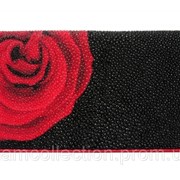 Купюрник из кожи ската ST 274 Black/Red Rose