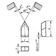Пластина типа 11 для резьбовых резцов ГОСТ 25398-90 фото