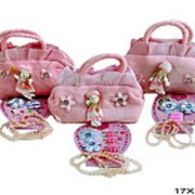 Детская сумка вязанная с браслетами 14-0225