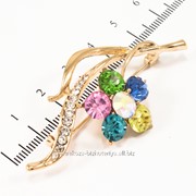 Брошь ''Цветок с ветвей из страз'' ,(4 см) 222151(7) фото