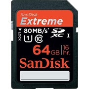 Карта памяти SanDisk Extreme Plus SDXC UHS-I 64Gb фотография