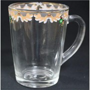 Чашка для чая “Хрустальстиль“ с деколью “Новогодний бордюр“ фото