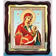 Икона Утоли моя печали Божья матерь, в фигурном киоте, с багетом Храмовая, 43х50 фотография