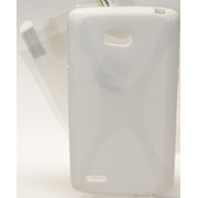 Чехол силиконовый X Line для LG L80 D380 белый +пленка фотография