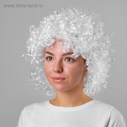 Карнавальный парик, объёмный, цвет белый фото